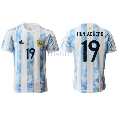 Herre Fotballdrakter Argentina Kun Agüero 19 Hjemme 2020 Kortermet